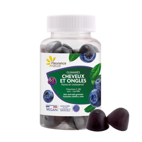 Fleurance Nature Complément Alimentaire Force + Croissance Cheveux et Ongles 60 gummies