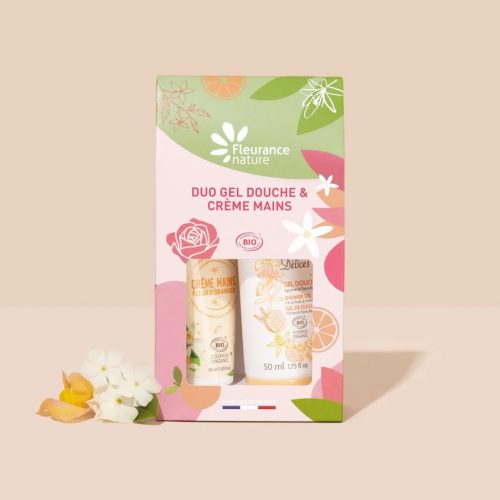 Fleurance Nature Duo Gel Douche et Crème Mains Agrumes et Fleur d'Oranger