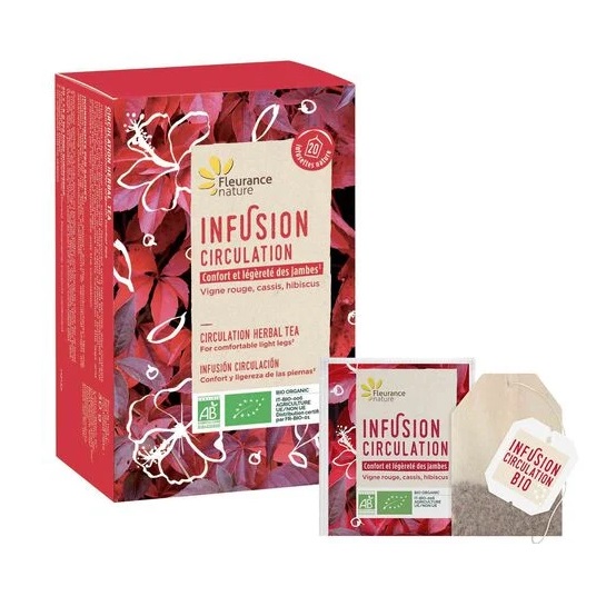 Fleurance Nature Infusion circulation Bio Confort et Légèreté des Jambes 20 infusettes