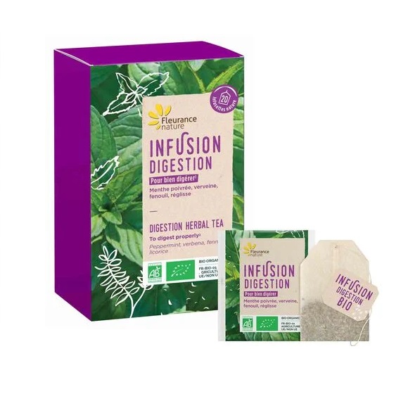 Fleurance Nature Infusion Digestion Bio Pour Bien Digérer 20 infusettes