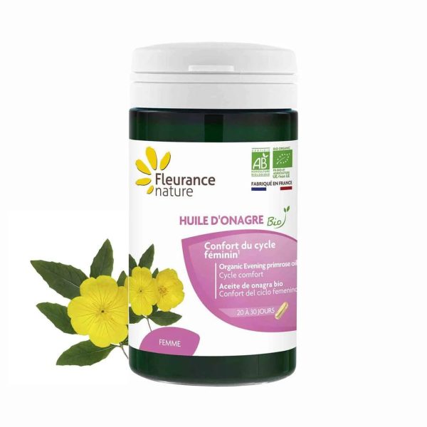 Fleurance Nature Huile d'Onagre Bio Confort Optimal Menstruation 60 gélules