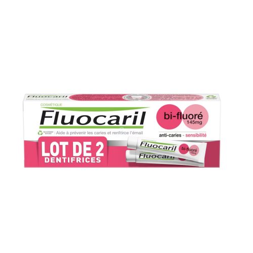 Fluocaril Dentifrice Bi-Fluoré Dents Sensibles 2×75 ml