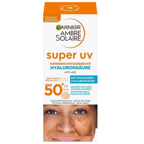 Garnier Fluide Visage Solaire à l'Acide Hyaluronique Spf50+ Anti-Taches 40 ml