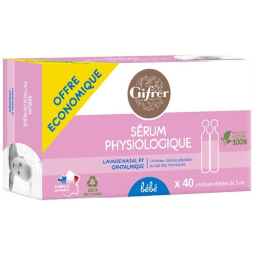 Gifrer Sérum Physiologique Hygiène Nez Et Yeux Bébé 40x5ml