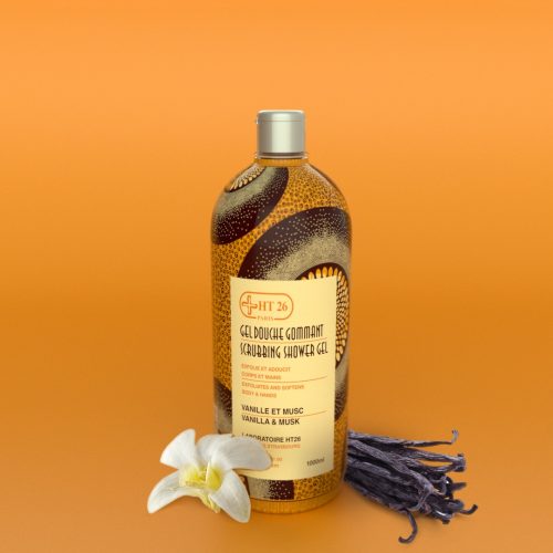 ht26-gel-douches-wax-vanille-musc-dakar-universcosmetix Ht26 Gel Douche Gommant Vanille et Musc Corps Mains 1 Litre