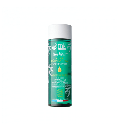MKL Huile réparatrice Aloe vera certifiée BIO Anti Vergitures & Unifiant 200ml