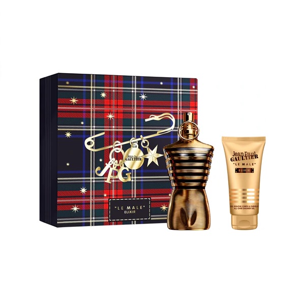 Jean Paul Gaultier Coffret Cadeau Le Male Elixir pour Homme EDP 125ml Plus Gel Douche 75ml