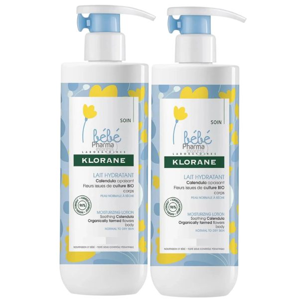 Klorane Bébé Duo Lait Hydratant 2x750ml