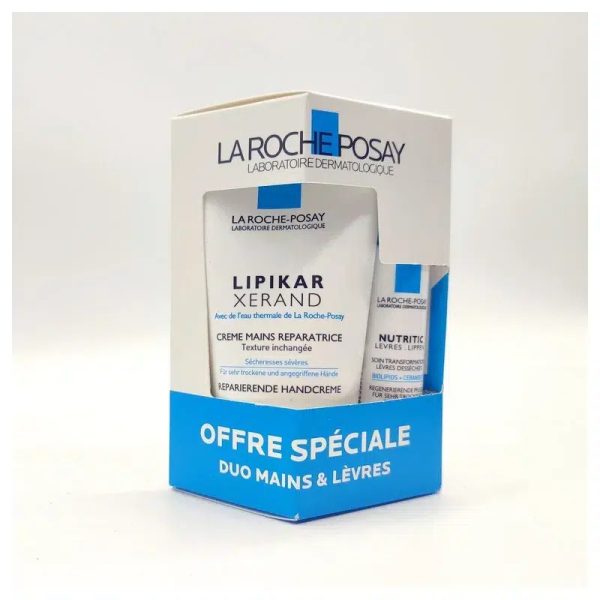 La Roche-Posay Lipikar Xerand Crème Mains 50 ml + Nutritic Lèvres 4.7 ml Offre Spéciale