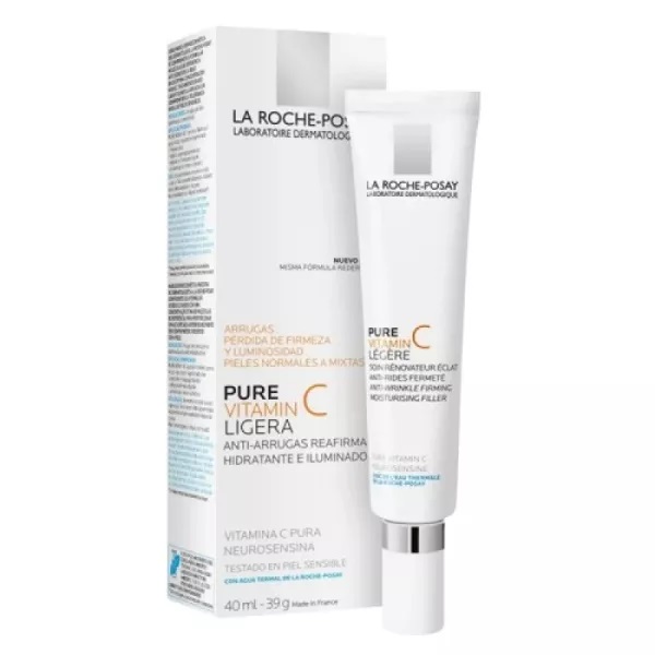 La Roche Posay Redermic C Pure Vitamin C Légère Soin Rénovateur Eclat Anti Rides Fermeté 40ml
