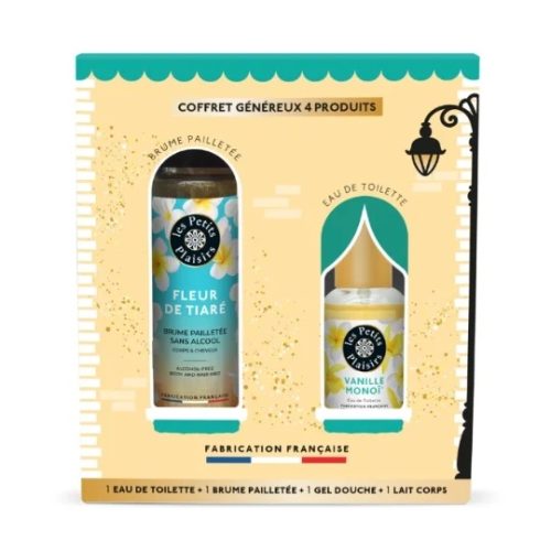 les-petits-plaisirs-coffret-noel-le-village-aux-senteurs-parfum-dakar-universcosmetix Les Petits Plaisirs Coffret Noël le Village aux Senteurs Parfum Vanille Monoï Fleur de Tiaré 4 Produits