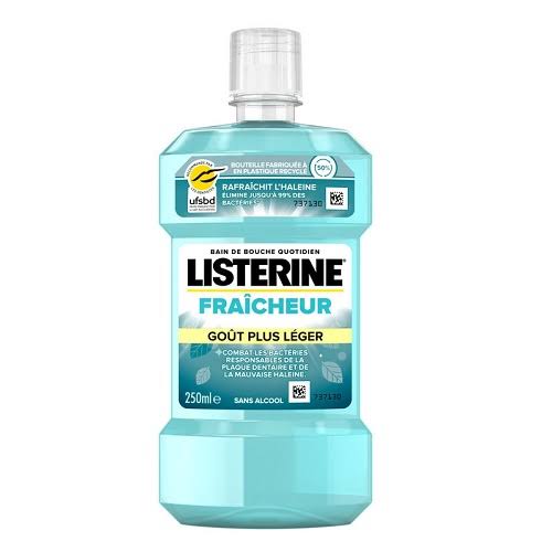 Listerine Bain de Bouche Fraîcheur Goût plus Léger 250 ml