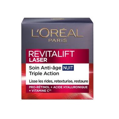 L'Oréal Crème Nuit Visage Anti-Rides Profond Revitalift Laser 50 ml