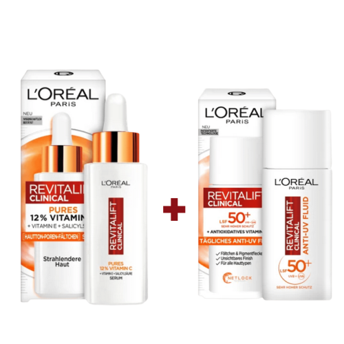 loreal-revitalift-duo-vitamin-c-1 L’Oréal Revitalift Vitamin C Duo Illuminatrice (Anti Age Et Unifiant) Sérum + Fluide Solaire