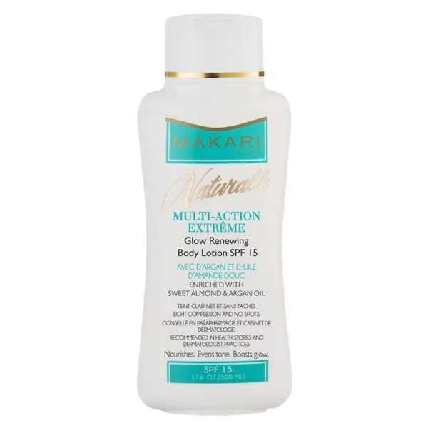 Makari Naturalle Lait Corporel Éclaircissant Multi-Action Enrichi aux Huiles d’Argan et d'Amande 500 ml