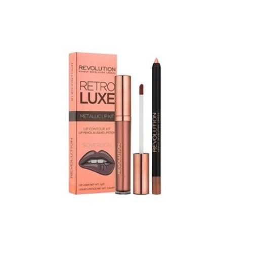 makeup-revolution-coffret-maquillage-levres-retro-luxe-metallic-dakar-universcosmetix MakeUp Revolution Coffret Maquillage pour Lèvres Retro Luxe Metallic Kit Sovereign