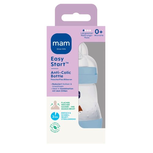 Mam Biberon Anti Coliques Easy Start Bleu dès la Naissance 160 ml