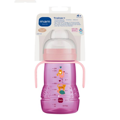 Mam Tasse à Bec Trainer Rose à partir de 4 mois 220 ml