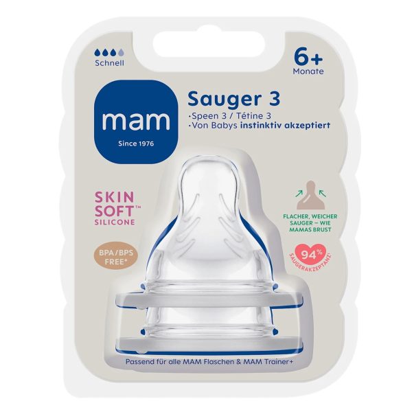 Mam Tétines en Silicone Taille 3 partir de 6 mois lot de 2