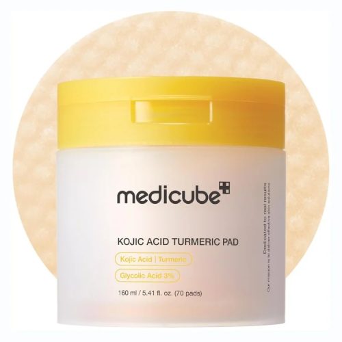 Medicube Kojic Acid Turmeric Pad Tampons Toniques Éclat Anti Taches