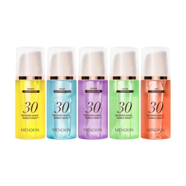 Menokin Masque à Bulles Purifiant et Éclat 30 Seconds Quick 1 pièce