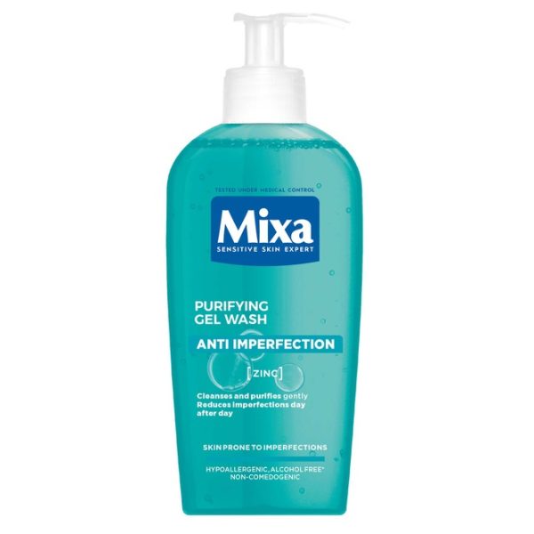 Mixa Anti Imperfection Gel Nettoyant Visage Sans Savon 200 ml