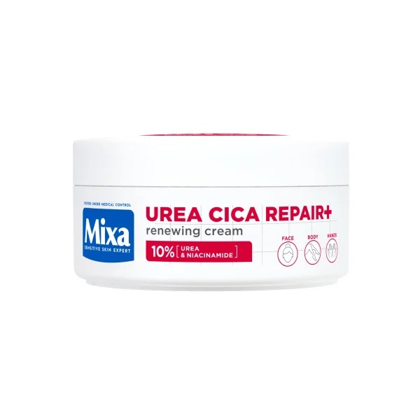 Mixa Urea Cica Repair+ Soin Régénérant Peaux Très Sèches et Rugueuses Visage du Corps et des Mains 150 ml
