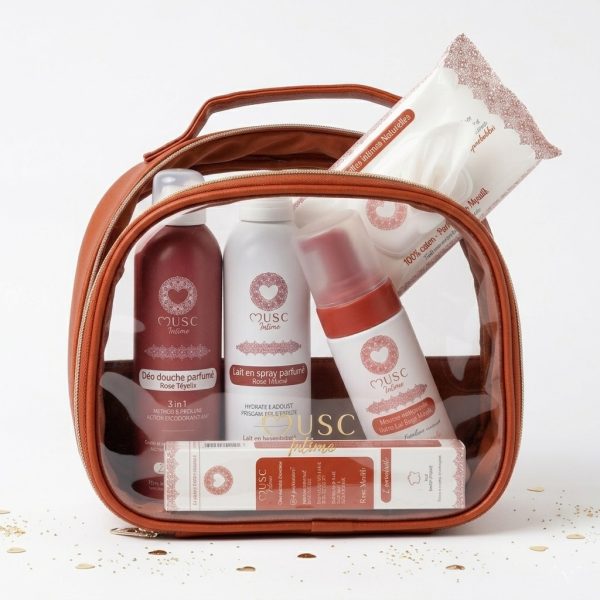 Musc Intime Coffret Routine Intime Parfumée Rose Mystik Nettoyant + Gel + Déo Douche + Lait Spray + Lingettes