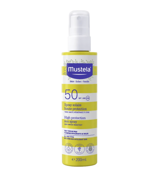 mustela-bebe-solaire-spray-solaire-haute-protection-spf50-peau-sensible-200ml-1 Mustela BÉBÉ SOLAIRE – Spray Solaire Haute Protection SPF50 – Peau Sensible 200ml