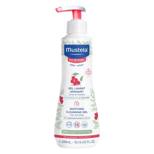 Mustela Gel Lavant Apaisant Corps Et Cheveux Peaux Très Sensibles 300ml