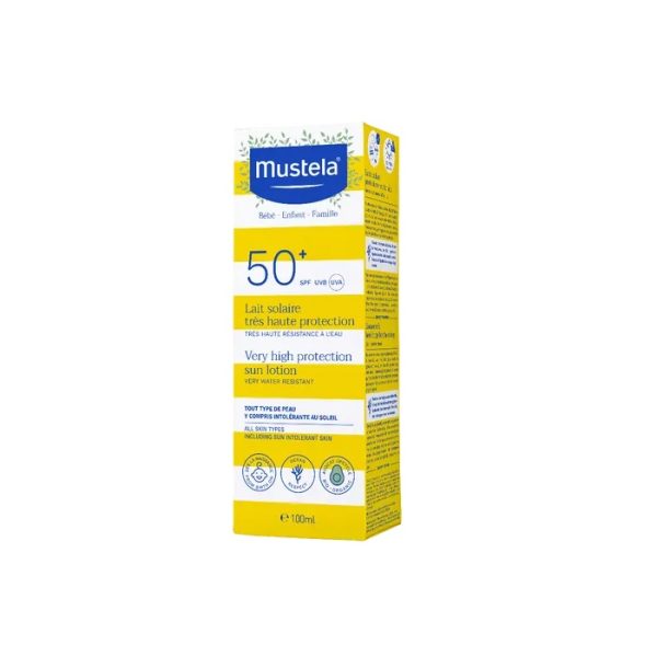 MUSTELA BÉBÉ Lait Solaire Très Haute Protection SPF50+ Peau Sensible 100ml