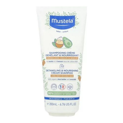 Mustela Shampooing Crème Démêlant et Nourrissant Karité et Avocat bio 200ml