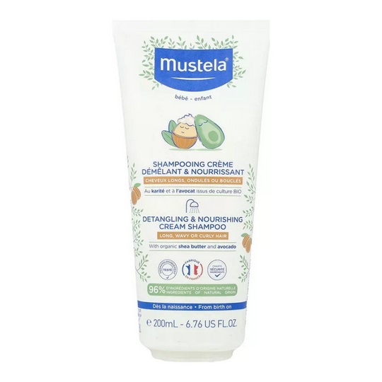 Mustela Shampooing Crème Démêlant et Nourrissant Karité et Avocat bio 200ml