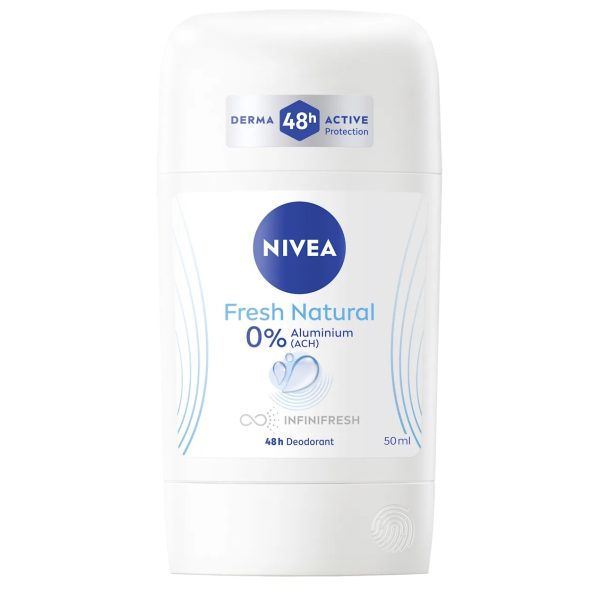 Nivea Déodorant 48H Stick Fresh Natural 0 % d'Aluminium 50 ml