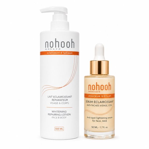 Nohooh Duo Éclaircissant Expert Visage et Corps Lait + Sérum Anti Taches
