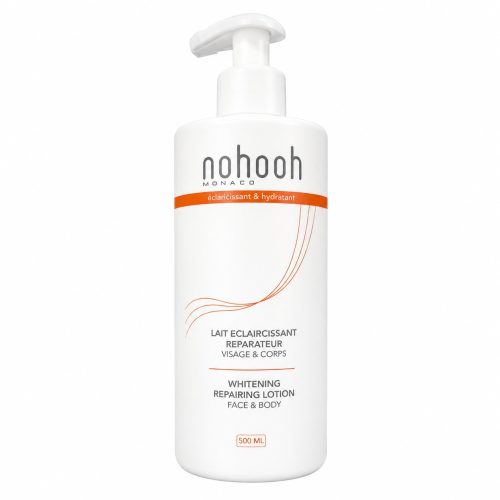 Nohooh Lait Éclaircissant Réparateur Texture Fluide Visage et Corps 500ml
