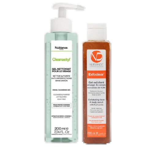 Nubiance Duo Anti Imperfections Nettoyant + Gel Exfoliant Visage Et Corps