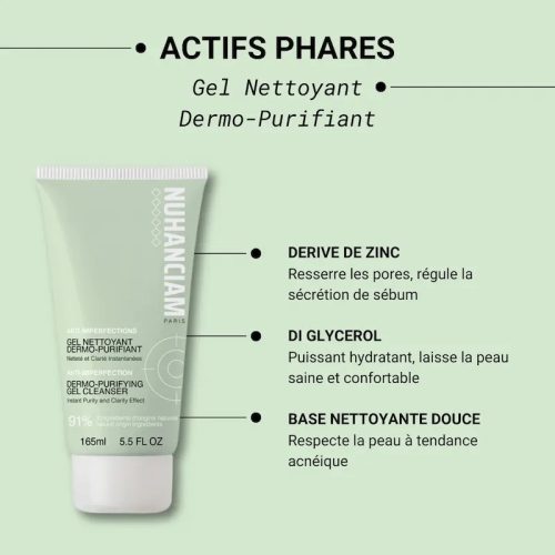Nuhanciam Gel Nettoyant Dermo-Purifiant Peaux a tendance Acnéique 150 ml