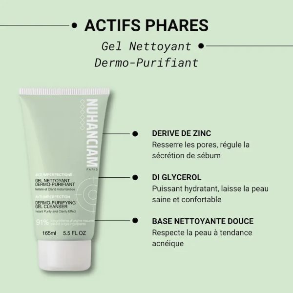 Nuhanciam Gel Nettoyant Dermo-Purifiant Peaux a tendance Acnéique 150 ml