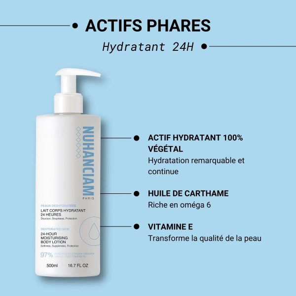 Nuhanciam Lait Hydratant 24h Peaux Déshydratées 500 ml