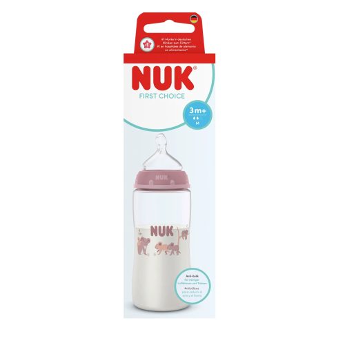 Nuk First Choice Biberon Rose à partir de 3 mois 1 pièce