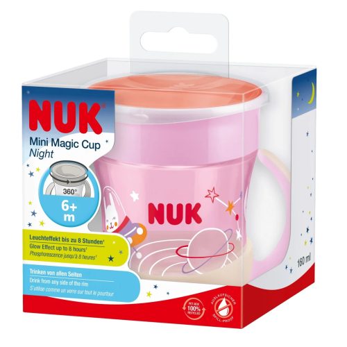 NUK Gobelet Mini Magic Cup Night Rose Bébé 6 Mois 160 ml