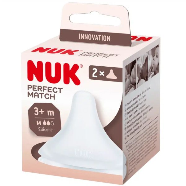 NUK Tètine Perfect Match en Silicone Souple à partir de 3 Mois 2 pièces