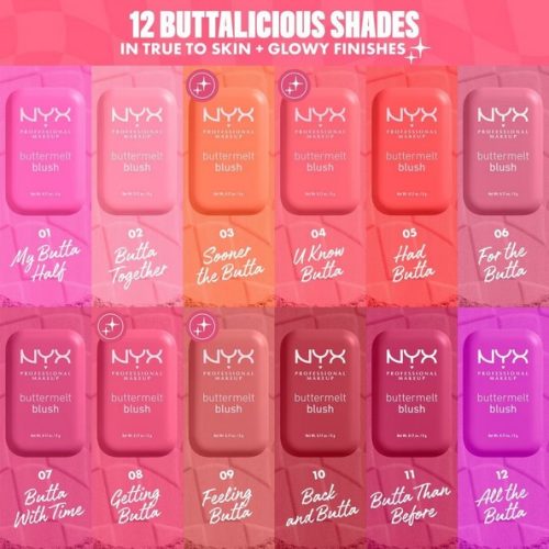 nyx-blush-buttermelt-blush-maquillage-dakar-universcosmetix Nyx Blush Fondant Fini Mat 12h Longue Durée Buttermelt 5 g