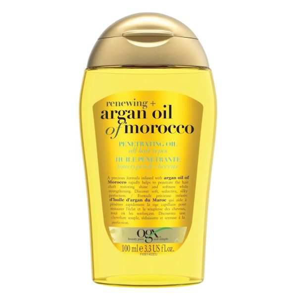 Ogx Huile d’Argan du Maroc Huile Pénétrante Régénérante et Réparatrice pour Tous Types de Cheveux 100 ml
