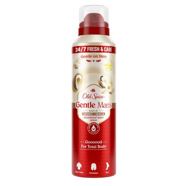 Old Spice Déodorant Brume Corporel Gentle Man's Noix de Coco et Vanille 140 ml