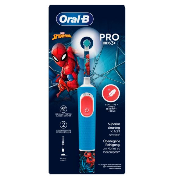 Oral B Kit Brosse à Dents Électrique Vitality PRO Kids Spiderman + de 3 ans