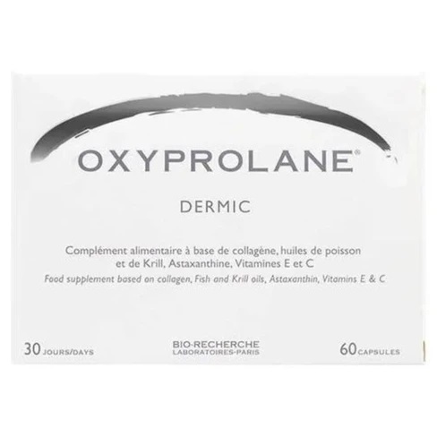 Oxyprolane Dermic Collagène – Acide hyaluronique et de Vitamines B2 et B3 60 gélules