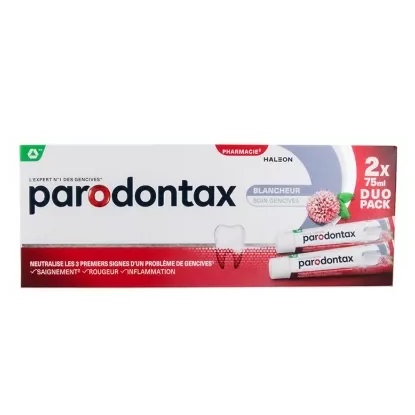 Parodontax Dentifrice Blancheur Soin Gencives Lot de 2 x 75 ml