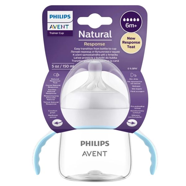 Philips AVENT Biberon d'Apprentissage Blanc/Bleu Bébé de 6 mois 150 ml